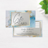 Geschenkkarte aus blau-farbenem Marmor (Schreibtisch)