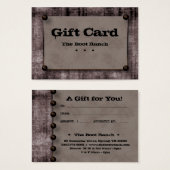 Geschenkkarte Brown Denim Texas Star (Vorne & Hinten)