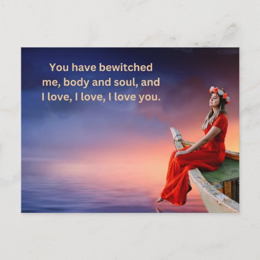 Geschenkkarte der Liebe Postkarte (Vorderseite)