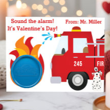 Geschenkkarte des Feuerwehrmanns Valentine