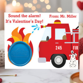 Geschenkkarte des Feuerwehrmanns Valentine Begleitkarte