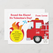 Geschenkkarte des Feuerwehrmanns Valentine Begleitkarte (Vorne/Hinten)