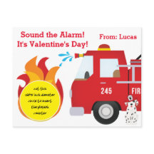 Geschenkkarte des Feuerwehrmanns Valentine