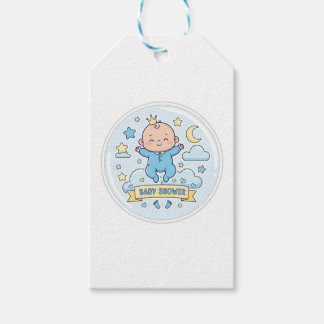 Geschenkkarte für Baby-Party für einen Jungen Geschenkanhänger