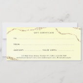 Geschenkkarte für das klassische Yellow Gold Agate (Rückseite)