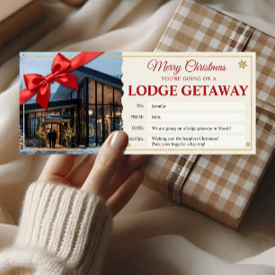 Geschenkkarte für die Enthüllung einer Lodge-Reise Einladung