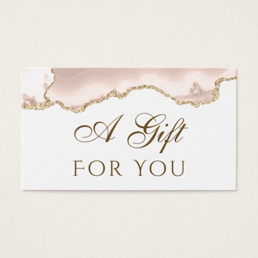 Geschenkkarte für Elfenbeinblush Agate (Vorderseite)