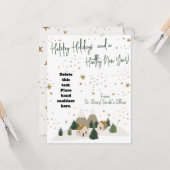 Geschenkkarte für gesunde Ferien Winter Hand Sanit Karte (Vorderseite/Rückseite Beispiel)