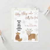 Geschenkkarte für gesunde Urlaubstiere Hand Saniti Karte (Vorderseite/Rückseite Beispiel)