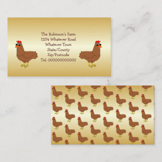 Geschenkkarte für Hühnerdesign Visitenkarte