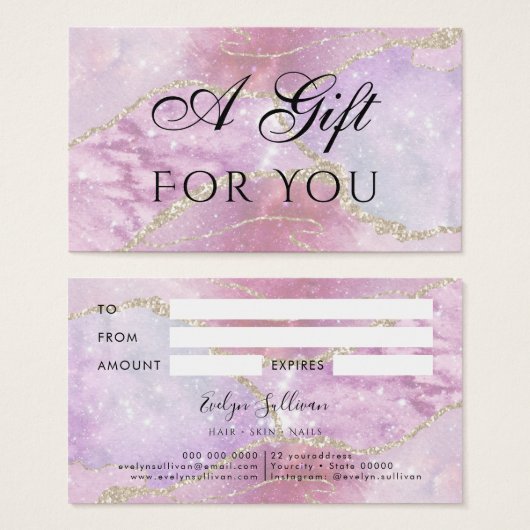 Geschenkkarte für Imitate mit bleibendem Effekt (Vorne & Hinten)