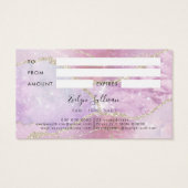 Geschenkkarte für Imitate mit bleibendem Effekt (Rückseite)