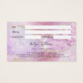 Geschenkkarte für Imitate mit bleibendem Effekt (Rückseite)