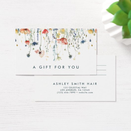 Geschenkkarte für lebendige Wildblume (Schreibtisch)