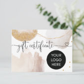 Geschenkkarte für moderne abstrakte Add-Logos (Stehend Vorderseite)