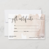 Geschenkkarte für moderne abstrakte Add-Logos (Rückseite)