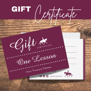 Geschenkkarte für Pferdereiten Mitteilungskarte