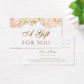 Geschenkkarte für pfirsichfarbenes Marmor (Schreibtisch)