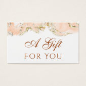 Geschenkkarte für pfirsichfarbenes Marmor (Vorderseite)