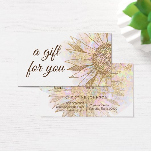 Geschenkkarte für Sonnenblumen (Schreibtisch)