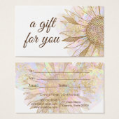 Geschenkkarte für Sonnenblumen (Vorne & Hinten)