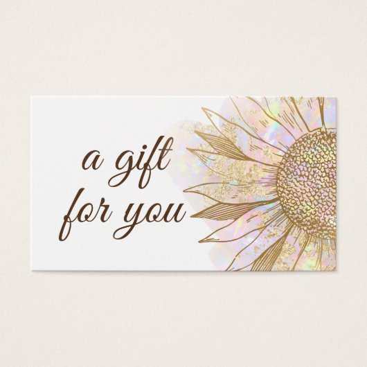 Geschenkkarte für Sonnenblumen (Vorderseite)