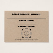 Geschenkkarte für Unternehmen (Rückseite)