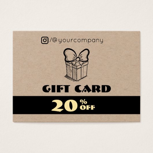 Geschenkkarte für Unternehmen (Vorderseite)