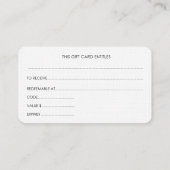 Geschenkkarte, Geschenkgutschein, D2-052115 Rabattkarte (Rückseite)