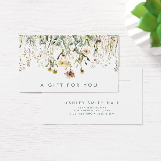 Geschenkkarte getrocknete Blume (Schreibtisch)