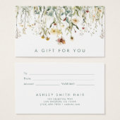 Geschenkkarte getrocknete Blume (Vorne & Hinten)