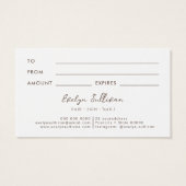 Geschenkkarte Getrocknete Blume (Rückseite)