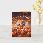 Geschenkkarte - Helloween Karte (Gelbe Blume)