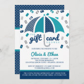 Geschenkkarte Kinderdusche, Marine, Aquamarin Einladung (Vorne/Hinten)
