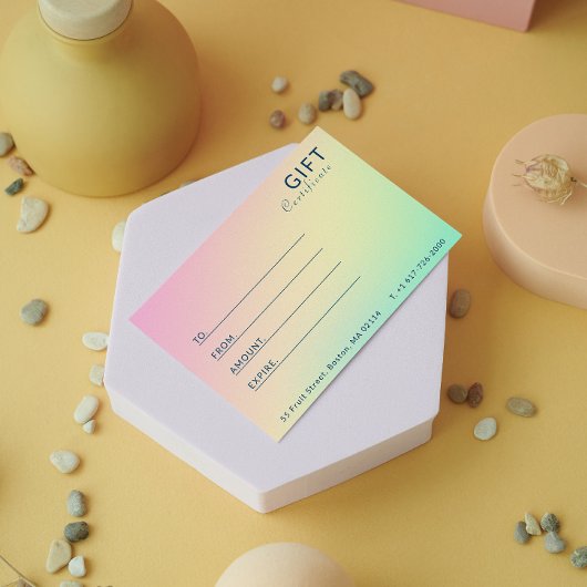 Geschenkkarte Pastel Holographic Salon
