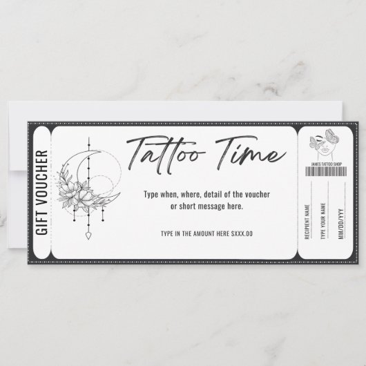 Geschenkkarte "Personal Tattoo" Einladung (Vorderseite)