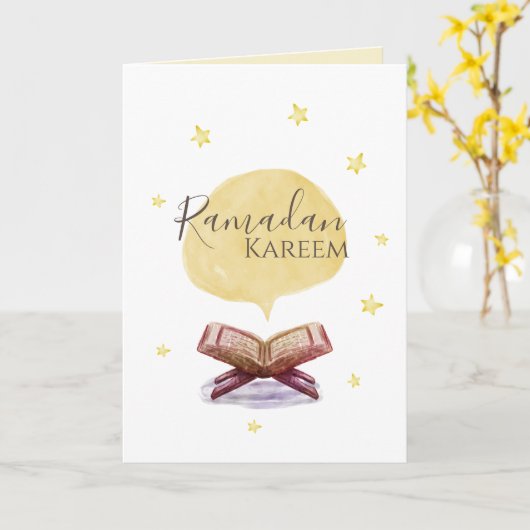 Geschenkkarte Ramadans Kareem Karte (Gelbe Blume)
