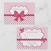 Geschenkkarte "Red and White" Rabattkarte (Vorne/Hinten)