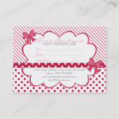 Geschenkkarte "Red and White" Rabattkarte (Rückseite)