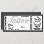 Geschenkkarte Skull Tattoo Voucher Ticket Einladung (Vorne/Hinten)
