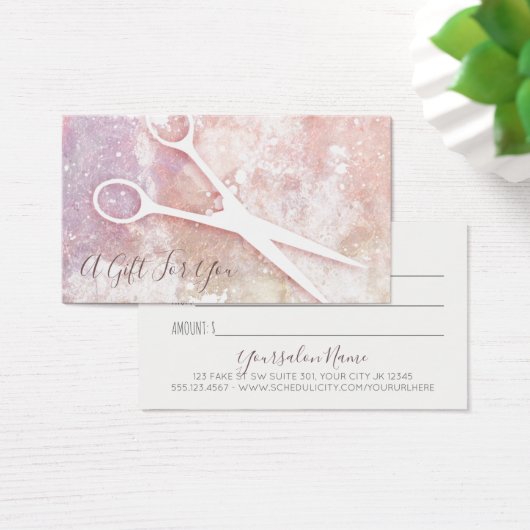 Geschenkkarte Weihnachtsbaum Granit Rosa (Schreibtisch)