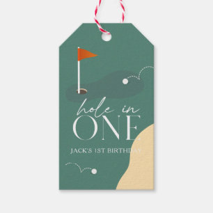 Geschenkkarte zum 1. Geburtstag "Hole in One" Golf Geschenkanhänger