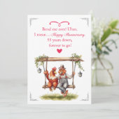 Geschenkkarte zum 55. Jahrestag Einladung (Stehend Vorderseite)