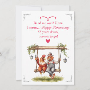 Geschenkkarte zum 55. Jahrestag Einladung