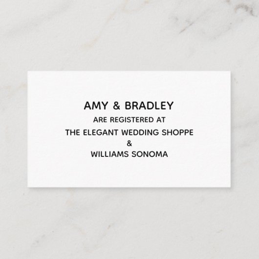 Geschenkkartei Schwarzweiß Lässige Handschrift Begleitkarte (Rückseite)