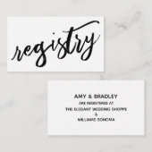 Geschenkkartei Schwarzweiß Lässige Handschrift Begleitkarte (Vorne/Hinten)