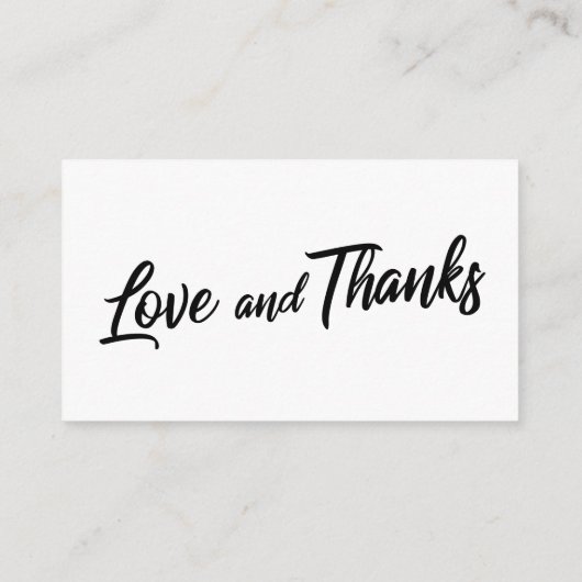 Geschenkkarten für das Hochzeitsstipendium mit Han Begleitkarte (Rückseite)