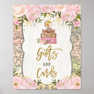 Geschenkkarten Reisekarte Junggesellinnenabschied  Poster