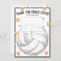 Geschenkkartenhalter für Volleyballtrainer Danke