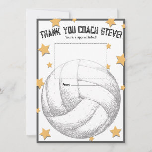 Geschenkkartenhalter für Volleyballtrainer Danke Einladung